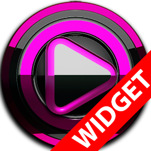 Poweramp widget BLACK Pink