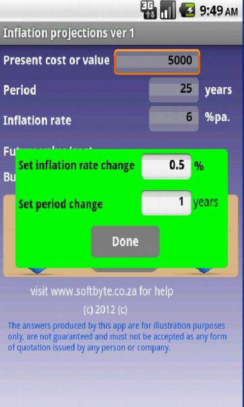 Inflation Projections Screen 2