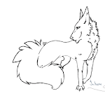 Fox/wolf lineart thingy