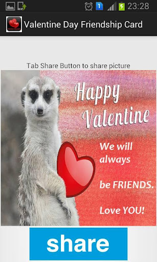 Valentine Day Friendship Card