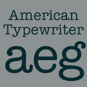 American Typewriter Flipfont