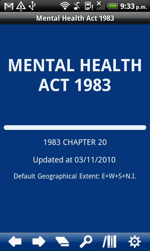 Android application Mental Health Act 1983 screenshort