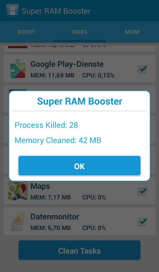 Super RAM Booster PRO Screen 3