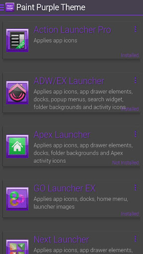 Paint Purple - Launcher Theme
