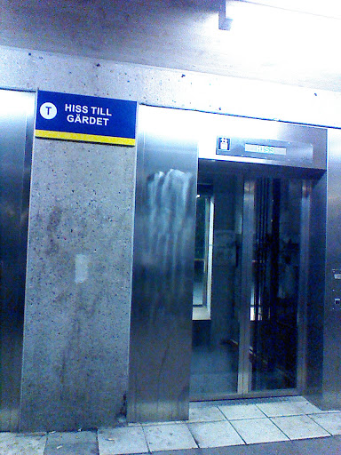 Gärdet Subway Station Elevator Entrance