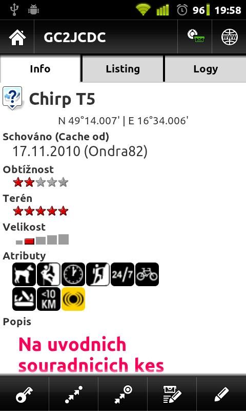    Locus - addon GSAK Database- screenshot  
