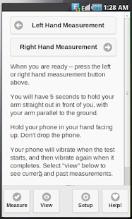 Android application TremWatch(TM) Hand Tremor Test screenshot