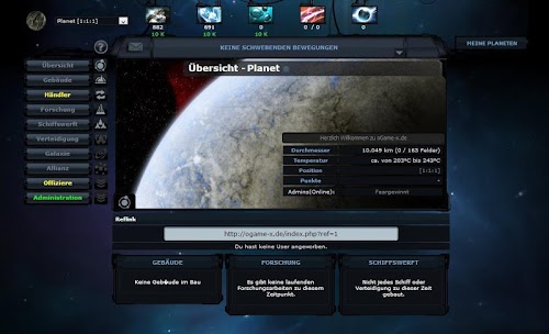 Android application oGame-x.de screenshort