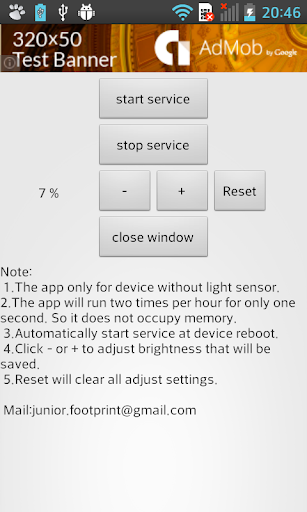 Screen Brightness Settings