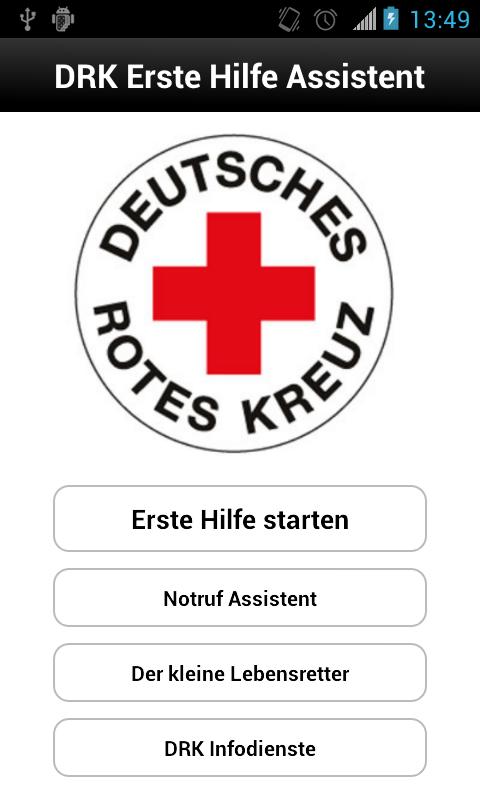 Android application Erste Hilfe DRK screenshort