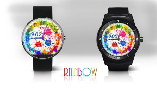 免費下載個人化APP|Rainbow Splash Round Wear Face app開箱文|APP開箱王