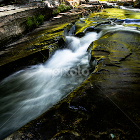 Flowing Water by Isaac Golding - Landscapes Waterscapes