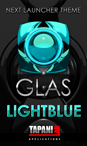 Next Launcher Theme glas Lblue