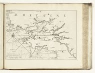 Kaart van de westkust van Bretagne bij Brest, 1726