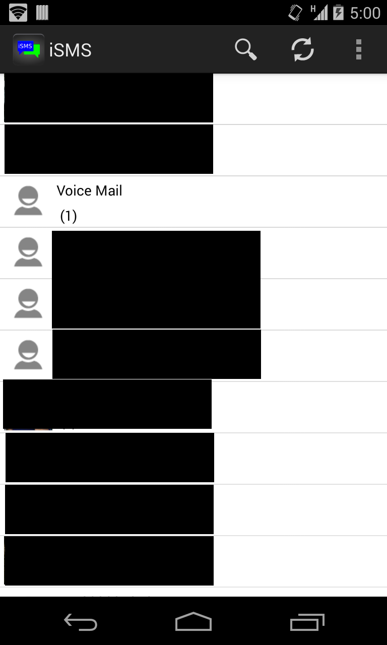 iSMS Screen 1