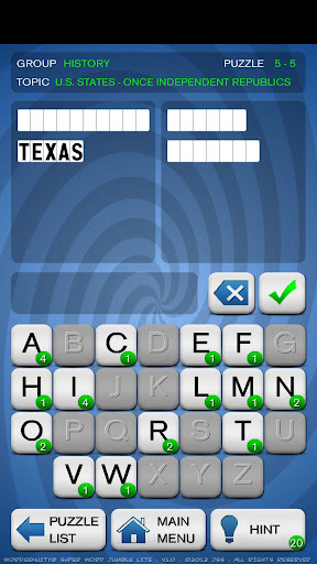【免費拼字App】Wordgenuity ®Super Word Jumble-APP點子