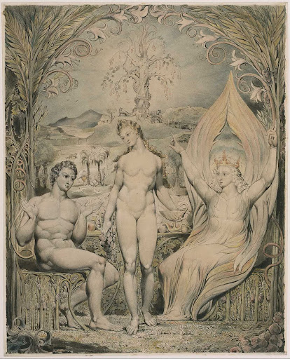 The Archangel Raphael with Adam and Eve (Illustration to Milton's "Paradise Lost")