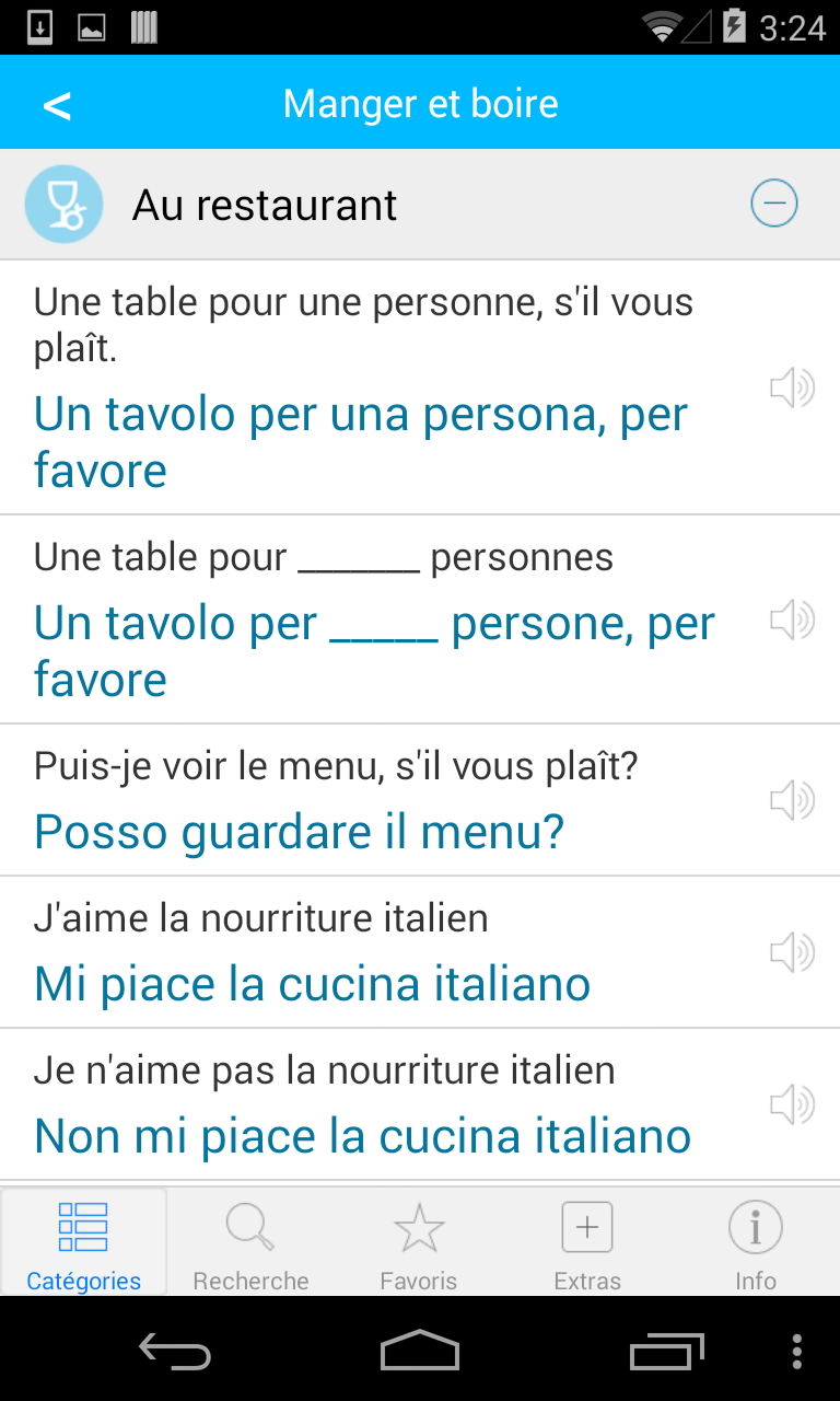 Italien Traduction avec Audio Screen 2