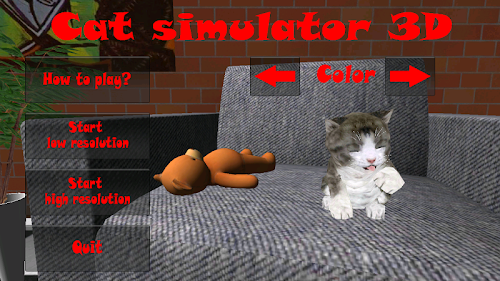 Android application Cat simulator 3D screenshort
