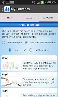Travel Toiletry Packing List Screenshots 4