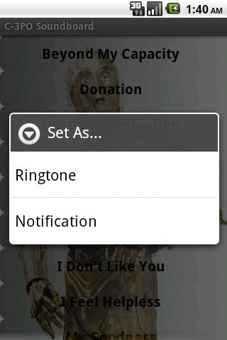 C-3PO Soundboard Android app Screenshot 2