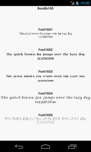 Fonts for FlipFont 165