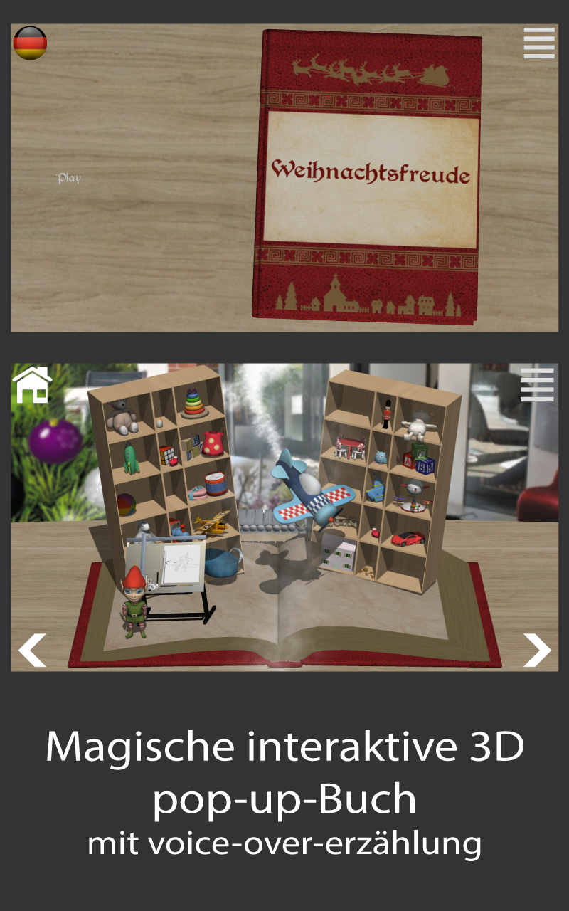 Android application The Christmas Spirit - 3D book screenshort