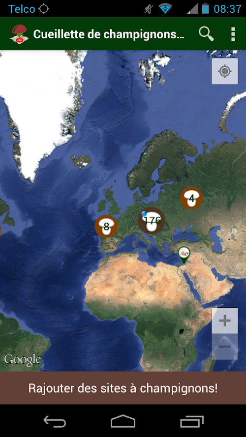 Android application CUEILLETTE DE CHAMPIGNONS *PRO screenshort