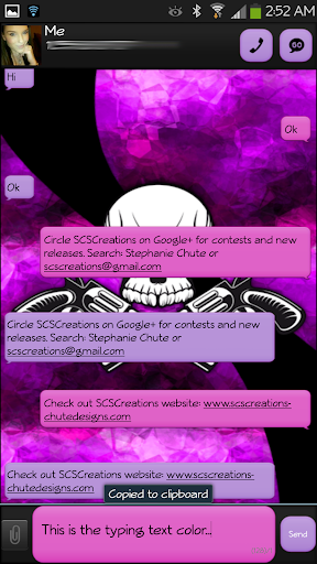 GO SMS - Skull Pistol 3