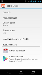 Music Player for Pebble - screenshot thumbnail