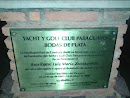 Placa De Homenaje Por Boda De Plata Del Yatch Y Golf Club Paraguayo