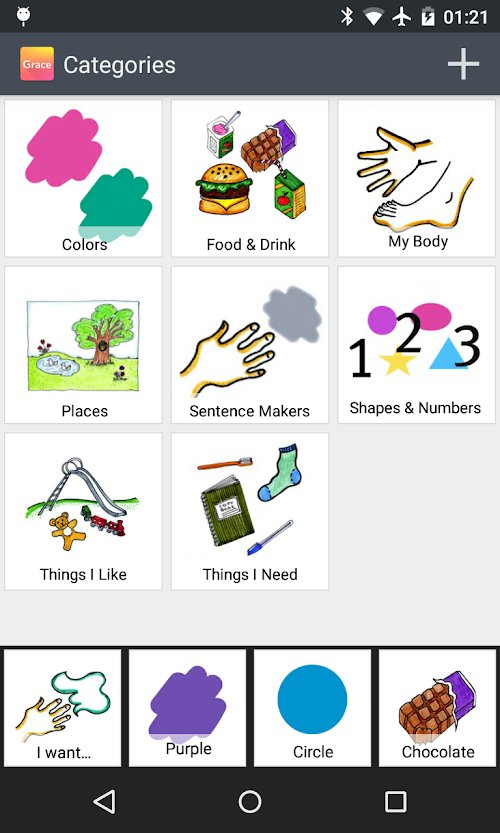 Android application Grace App for Autism screenshort