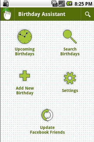 Android application Birthday Assistant Pro screenshort