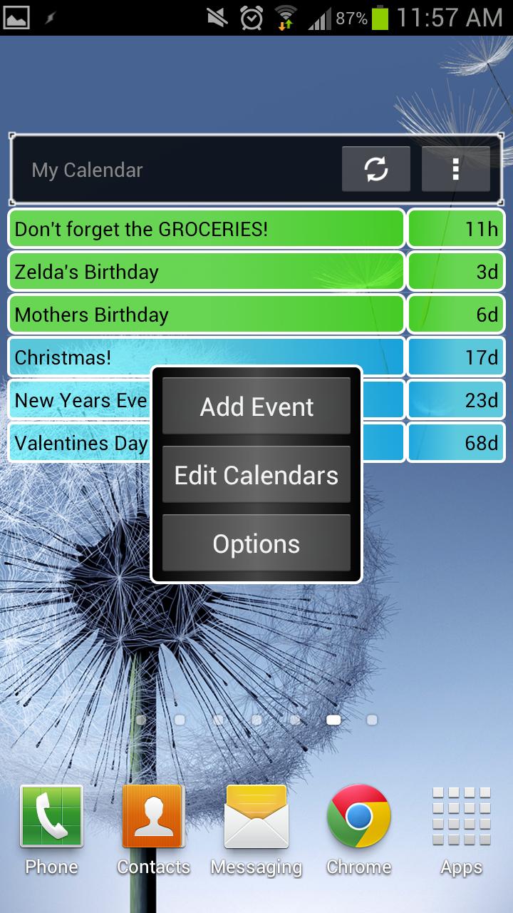 Countdown Calendar Screen 2