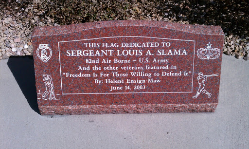 Sergeant Louis A. Slama Dedication