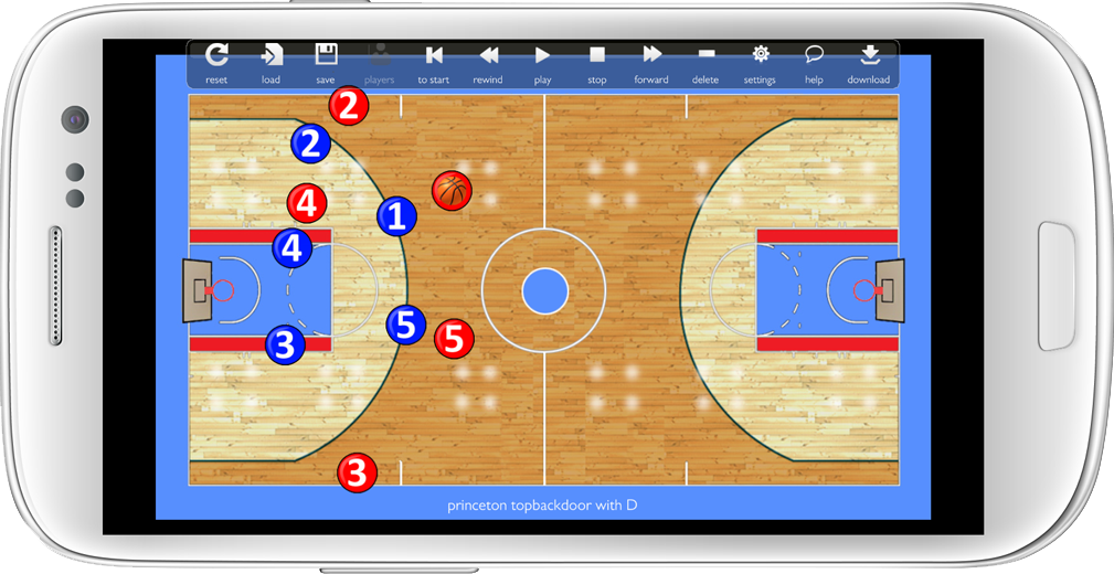 Android application PlayDesigner Basketball screenshort