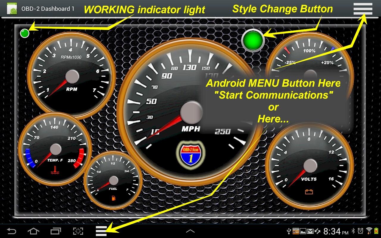 Android application OBD2 Dashboard-1 (OBD2 &amp; Cars) screenshort