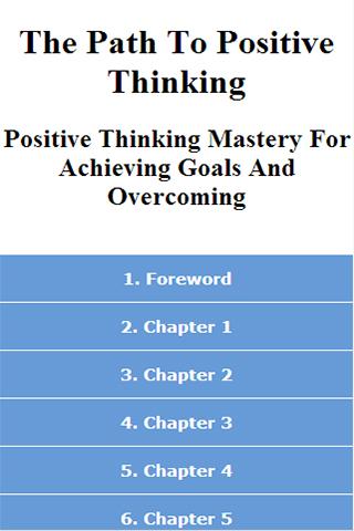 The Path To Positive Thinking