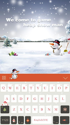 Snowflake Theme-Emoji Keyboard