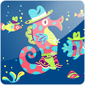 3D Sea Horse logo