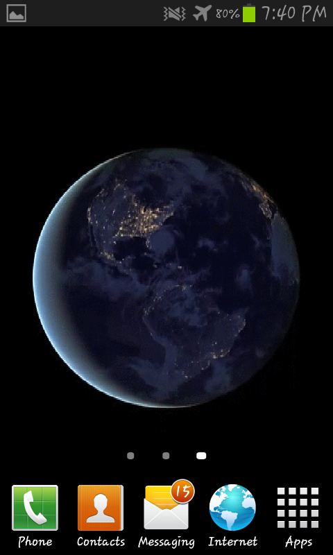 3D Earth live wallpaper Screen 2
