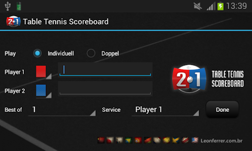 Android application Table Tennis Scoreboard Full screenshort