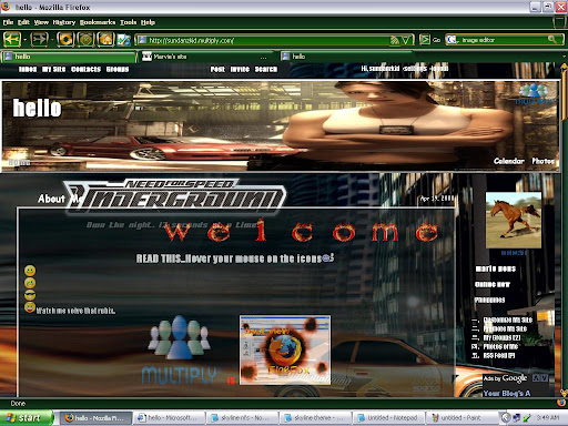 multiply themes, customized layouts, need for speed theme