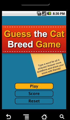 【免費拼字App】Guess the Cat Breed Game-APP點子