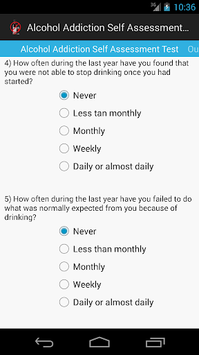 【免費健康App】Alcohol Addiction Self  Test-APP點子