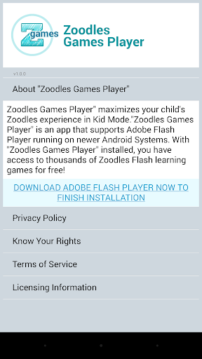 Zoodles Games Player