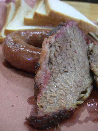 Brisket and Sausage at Smittys Market