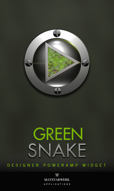 Poweramp Widget Green Snake Screen 1