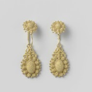 Stel oorhangers, deel van een demi-parure