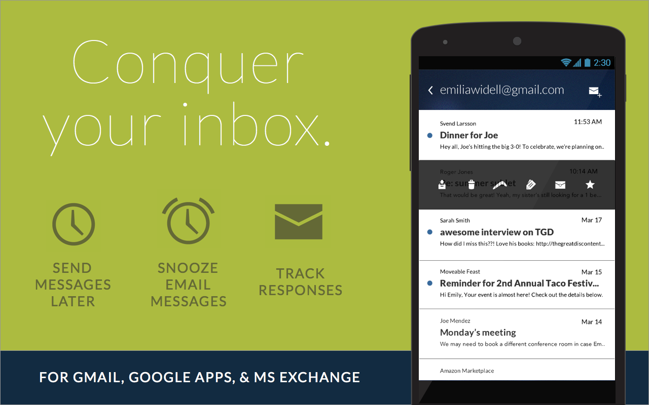 best exchange email app for android